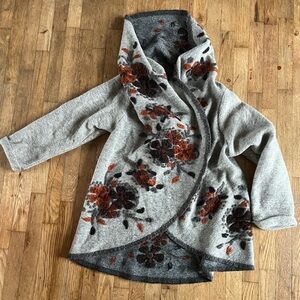 Felted heavy cardigan sweater